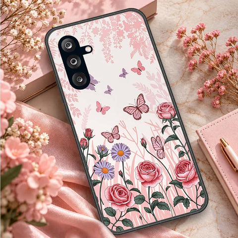 Samsung Galaxy A16 Cover - ONation Botanical Bloom Series - HQ Ultra Shine Premium Infinity Glass Soft Silicon Borders Case