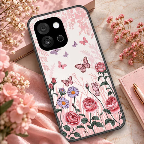 OnePlus 13T Cover - ONation Botanical Bloom Series - HQ Ultra Shine Premium Infinity Glass Soft Silicon Borders Case