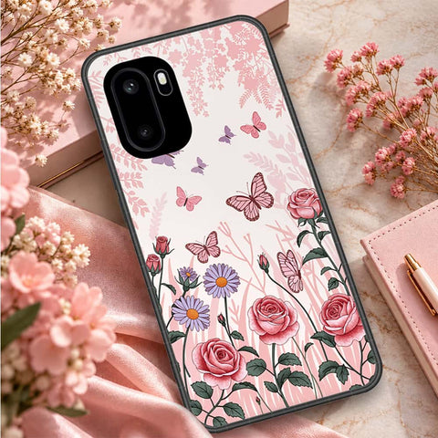 OnePlus Ace 6 Cover - ONation Botanical Bloom Series - HQ Ultra Shine Premium Infinity Glass Soft Silicon Borders Case