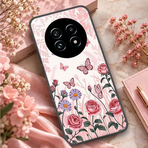 Realme 13 Plus 5G Cover - ONation Botanical Bloom Series - HQ Ultra Shine Premium Infinity Glass Soft Silicon Borders Case