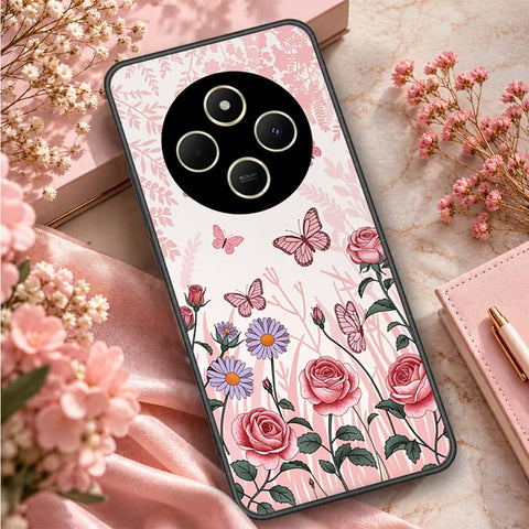 Xiaomi Redmi 14C Cover - ONation Botanical Bloom Series - HQ Ultra Shine Premium Infinity Glass Soft Silicon Borders Case