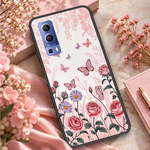 Vivo Y52 5G Cover - ONation Botanical Bloom Series - HQ Ultra Shine Premium Infinity Glass Soft Silicon Borders Case