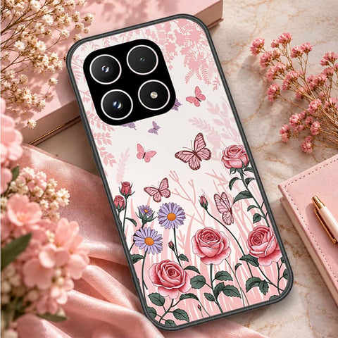 Xiaomi 17 Cover - ONation Botanical Bloom Series - HQ Ultra Shine Premium Infinity Glass Soft Silicon Borders Case
