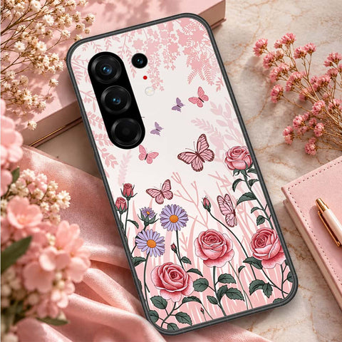Tecno Camon 50 Ultra Cover - ONation Botanical Bloom Series - HQ Ultra Shine Premium Infinity Glass Soft Silicon Borders Case