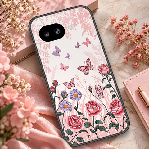 Google Pixel 10a Cover - ONation Botanical Bloom Series - HQ Ultra Shine Premium Infinity Glass Soft Silicon Borders Case