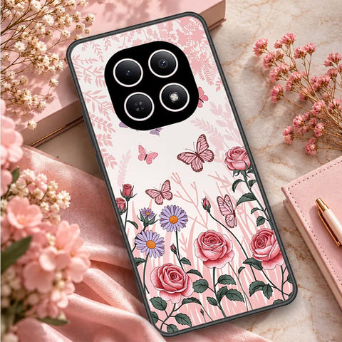 Xiaomi Redmi Note 15 Cover - ONation Botanical Bloom Series - HQ Ultra Shine Premium Infinity Glass Soft Silicon Borders Case