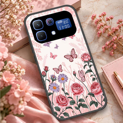 Infinix Note 60 Cover - ONation Botanical Bloom Series - HQ Ultra Shine Premium Infinity Glass Soft Silicon Borders Case