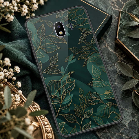 Samsung Galaxy J4 2018 Cover - ONation Botanical Bloom Series - HQ Ultra Shine Premium Infinity Glass Soft Silicon Borders Case
