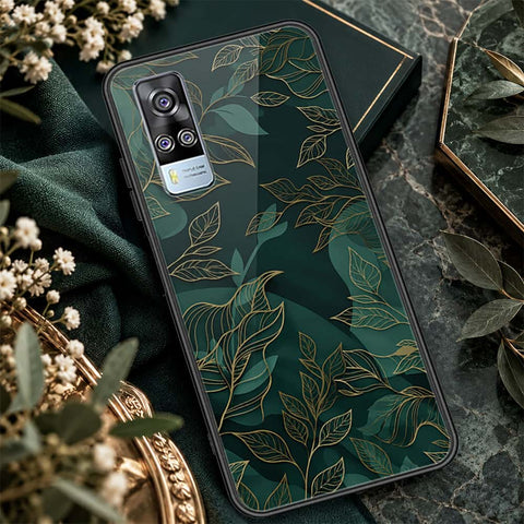 Vivo Y51a Cover - ONation Botanical Bloom Series - HQ Ultra Shine Premium Infinity Glass Soft Silicon Borders Case