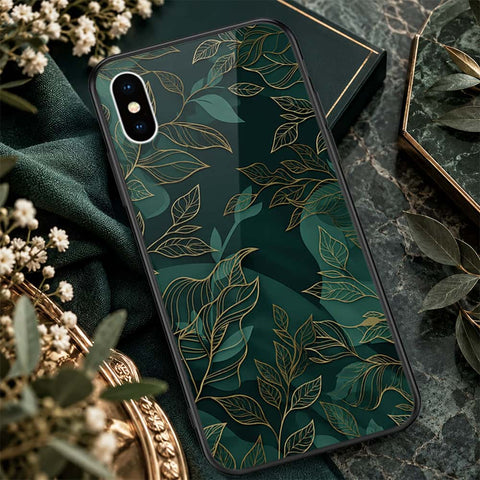 iPhone XS / X - ONation Botanical Bloom Series - HQ Ultra Shine Premium Infinity Glass Soft Silicon Borders Case