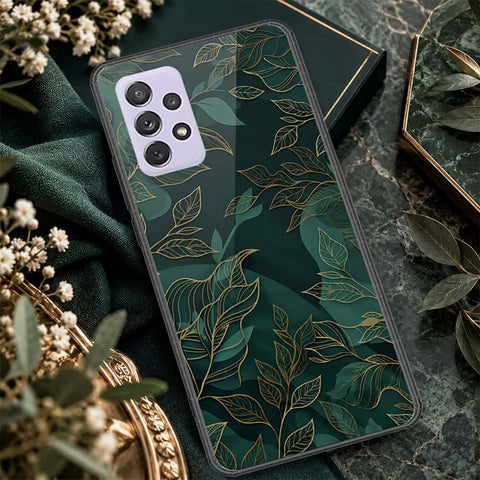 Samsung Galaxy A72 Cover - ONation Botanical Bloom Series - HQ Ultra Shine Premium Infinity Glass Soft Silicon Borders Case