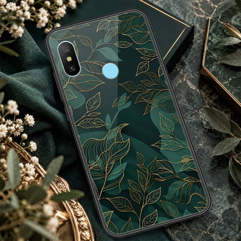 Redmi 6 Pro Cover - ONation Botanical Bloom Series - HQ Ultra Shine Premium Infinity Glass Soft Silicon Borders Case
