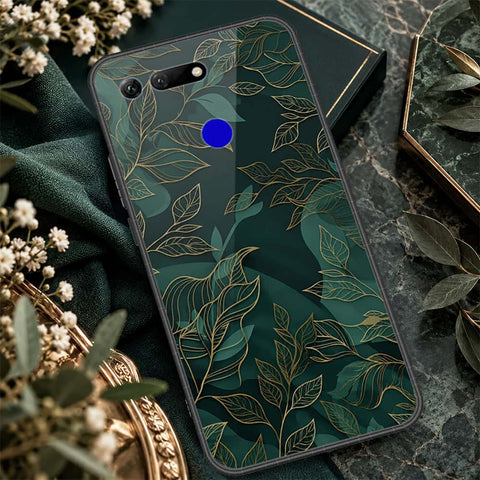 Huawei Honor View 20 Cover - ONation Botanical Bloom Series - HQ Ultra Shine Premium Infinity Glass Soft Silicon Borders Case