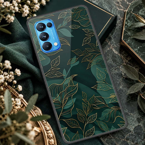 Oppo Reno 5 Pro 5G Cover - ONation Botanical Bloom Series - HQ Ultra Shine Premium Infinity Glass Soft Silicon Borders Case