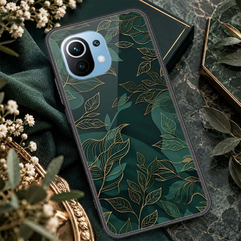 Xiaomi Mi 11 Cover - ONation Botanical Bloom Series - HQ Ultra Shine Premium Infinity Glass Soft Silicon Borders Case