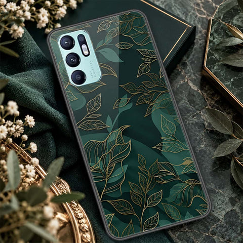 Oppo Reno 6 Cover - ONation Botanical Bloom Series - HQ Ultra Shine Premium Infinity Glass Soft Silicon Borders Case
