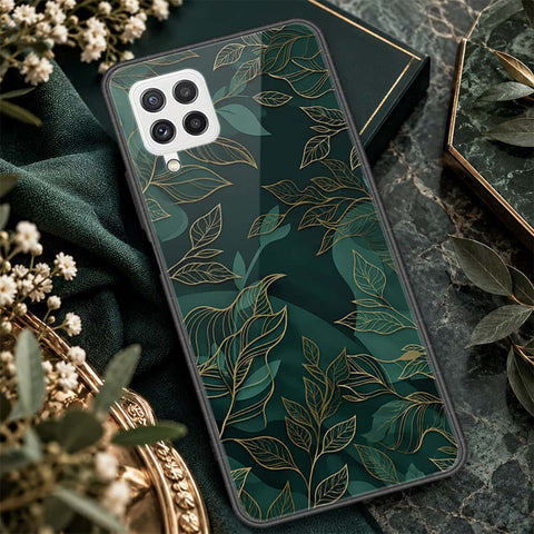 Samsung Galaxy M32 Cover - ONation Botanical Bloom Series - HQ Ultra Shine Premium Infinity Glass Soft Silicon Borders Case