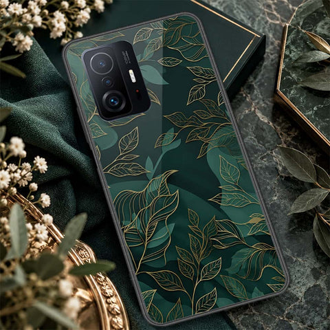 Xiaomi 11T Cover - ONation Botanical Bloom Series - HQ Ultra Shine Premium Infinity Glass Soft Silicon Borders Case