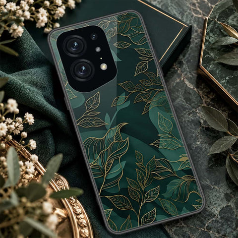 Oppo Find X5 Pro Cover - ONation Botanical Bloom Series - HQ Ultra Shine Premium Infinity Glass Soft Silicon Borders Case