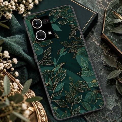 Oppo Reno 8 4G Cover - ONation Botanical Bloom Series - HQ Ultra Shine Premium Infinity Glass Soft Silicon Borders Case