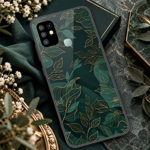 Infinix Hot 10 Cover - ONation Botanical Bloom Series - HQ Ultra Shine Premium Infinity Glass Soft Silicon Borders Case