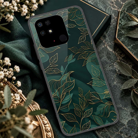 Xiaomi Redmi 10A Cover - ONation Botanical Bloom Series - HQ Ultra Shine Premium Infinity Glass Soft Silicon Borders Case