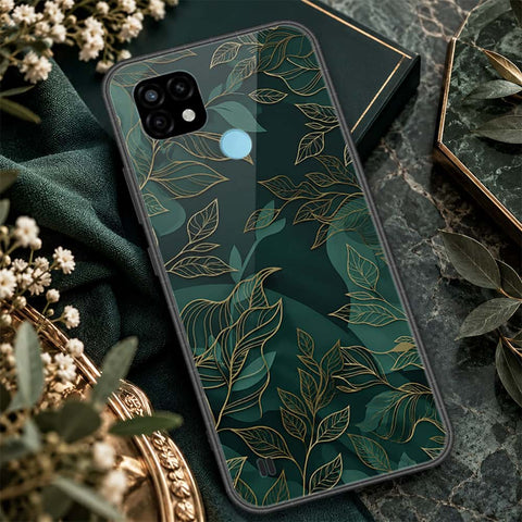 Realme C21 Cover - ONation Botanical Bloom Series - HQ Ultra Shine Premium Infinity Glass Soft Silicon Borders Case