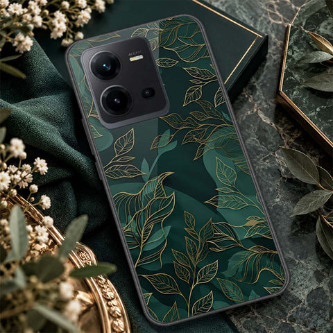Vivo V25e Cover - ONation Botanical Bloom Series - HQ Ultra Shine Premium Infinity Glass Soft Silicon Borders Case