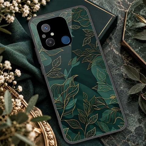 Xiaomi Poco C55 Cover - ONation Botanical Bloom Series - HQ Ultra Shine Premium Infinity Glass Soft Silicon Borders Case