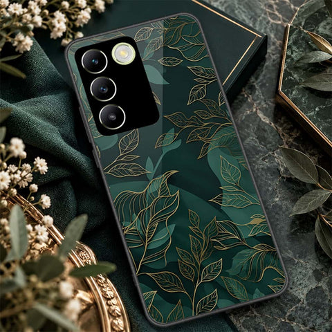 Vivo Y200e Cover - ONation Botanical Bloom Series - HQ Ultra Shine Premium Infinity Glass Soft Silicon Borders Case