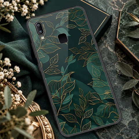 Vivo Z3x Cover - ONation Botanical Bloom Series - HQ Ultra Shine Premium Infinity Glass Soft Silicon Borders Case