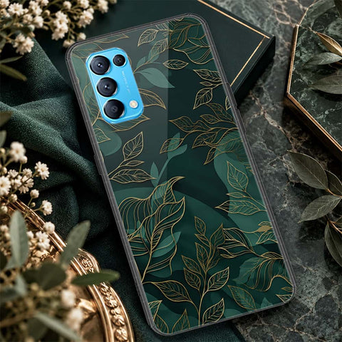 Oppo Reno 5 5G Cover - ONation Botanical Bloom Series - HQ Ultra Shine Premium Infinity Glass Soft Silicon Borders Case