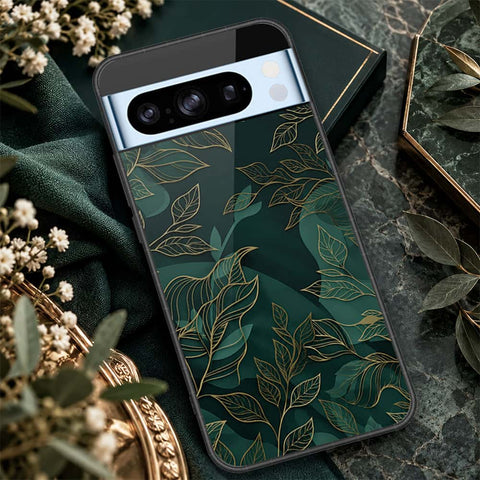 Google Pixel 8 Pro Cover - ONation Botanical Bloom Series - HQ Ultra Shine Premium Infinity Glass Soft Silicon Borders Case