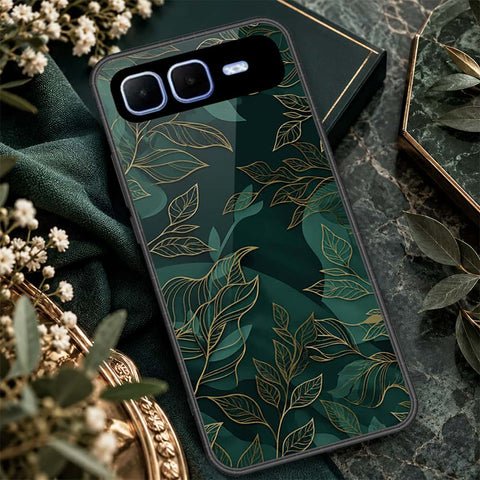 Infinix Smart 10 Plus Cover - ONation Botanical Bloom Series - HQ Ultra Shine Premium Infinity Glass Soft Silicon Borders Case