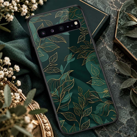 Samsung Galaxy S10 5G Cover - ONation Botanical Bloom Series - HQ Ultra Shine Premium Infinity Glass Soft Silicon Borders Case