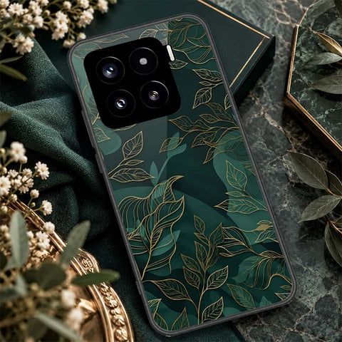 Xiaomi 15 Cover - ONation Botanical Bloom Series - HQ Ultra Shine Premium Infinity Glass Soft Silicon Borders Case