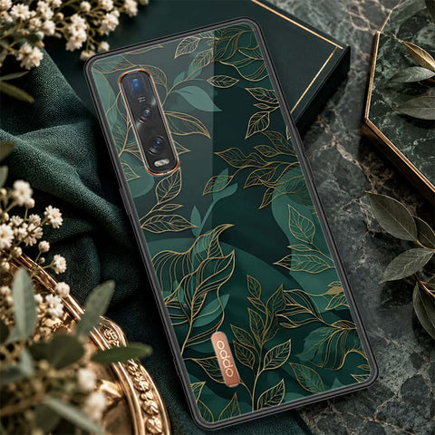 Oppo Find X2 Pro Cover - ONation Botanical Bloom Series - HQ Ultra Shine Premium Infinity Glass Soft Silicon Borders Case