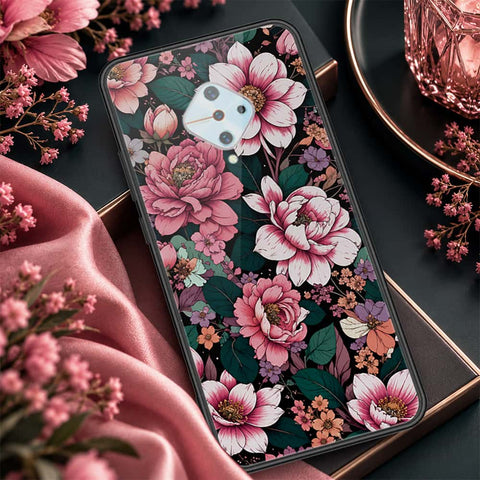 Vivo Y51 (2020 September) Cover - ONation Botanical Bloom Series - HQ Ultra Shine Premium Infinity Glass Soft Silicon Borders Case