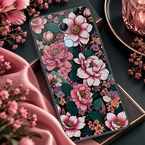 Xiaomi Redmi Note 5 / Redmi 5 Plus Cover - ONation Botanical Bloom Series - HQ Ultra Shine Premium Infinity Glass Soft Silicon Borders Case
