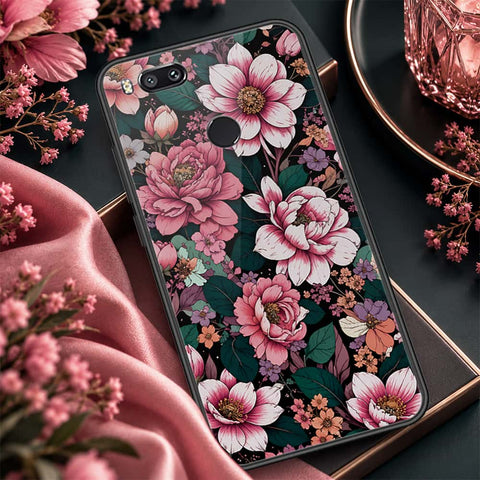 Xiaomi Mi A1 / Mi 5X Cover - ONation Botanical Bloom Series - HQ Ultra Shine Premium Infinity Glass Soft Silicon Borders Case