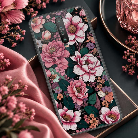 Xiaomi Redmi K30 Cover - ONation Botanical Bloom Series - HQ Ultra Shine Premium Infinity Glass Soft Silicon Borders Case