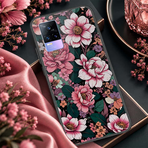 Vivo V21e Cover - ONation Aesthetic Collage Series - HQ Ultra Shine Premium Infinity Glass Soft Silicon Borders Case