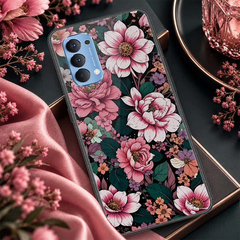Oppo Reno 4 Cover - ONation Aesthetic Collage Series - HQ Ultra Shine Premium Infinity Glass Soft Silicon Borders Case