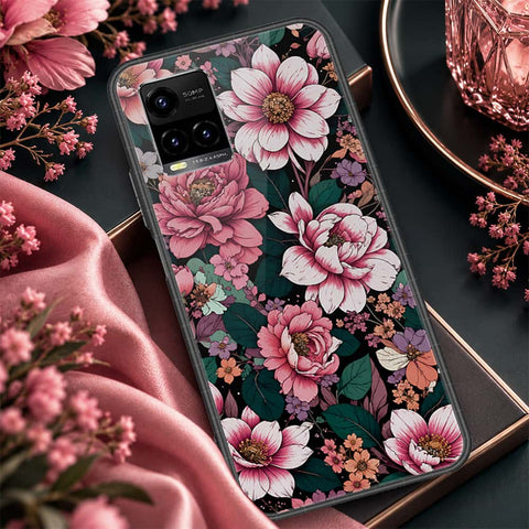 Vivo Y33s Cover - ONation Aesthetic Collage Series - HQ Ultra Shine Premium Infinity Glass Soft Silicon Borders Case