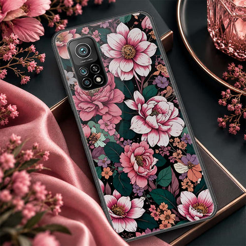 Xiaomi Redmi K30S Cover - ONation Botanical Bloom Series - HQ Ultra Shine Premium Infinity Glass Soft Silicon Borders Case