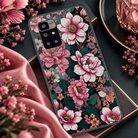 Xiaomi Redmi 10 Prime Cover - ONation Botanical Bloom Series - HQ Ultra Shine Premium Infinity Glass Soft Silicon Borders Case