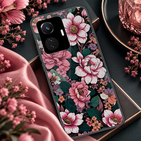 Vivo Y55 4G Cover - ONation Botanical Bloom Series - HQ Ultra Shine Premium Infinity Glass Soft Silicon Borders Case
