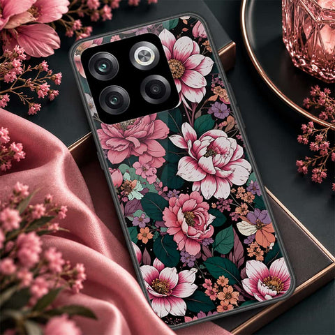 OnePlus Ace Pro Cover - ONation Botanical Bloom Series - HQ Ultra Shine Premium Infinity Glass Soft Silicon Borders Case