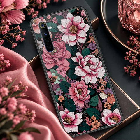 Realme 6 Cover - ONation Botanical Bloom Series - HQ Ultra Shine Premium Infinity Glass Soft Silicon Borders Case