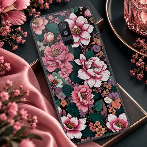 Samsung Galaxy A9 Star Lite Cover - ONation Botanical Bloom Series - HQ Ultra Shine Premium Infinity Glass Soft Silicon Borders Case